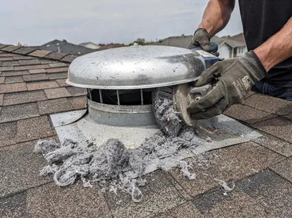 Cleaning Dryer Vent On Roof in Hanover