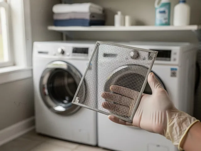 Hanover Dryer Vent Cleaning specialist performing detailed lint trap cleaning service in Hanover